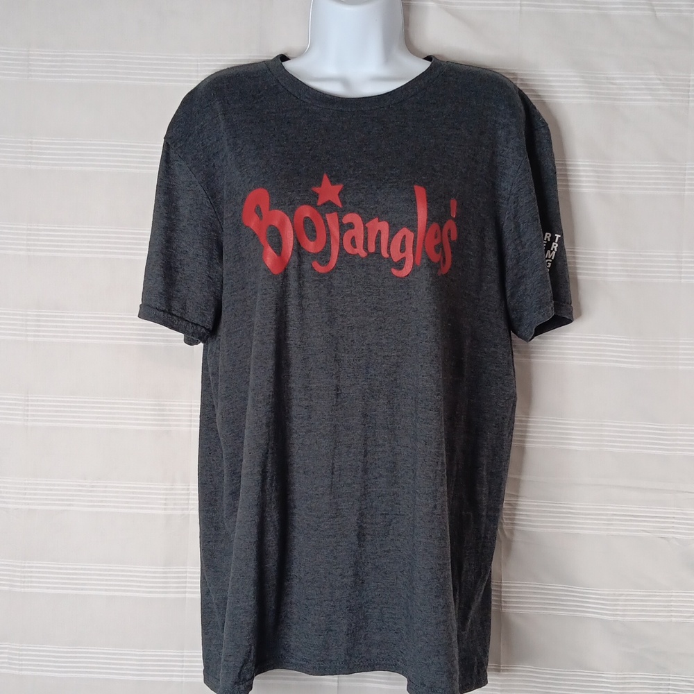 Anvil Bojangles Famous Chicken 'N Biscuits T-Shirt Size‎ Large Dark Gray Red